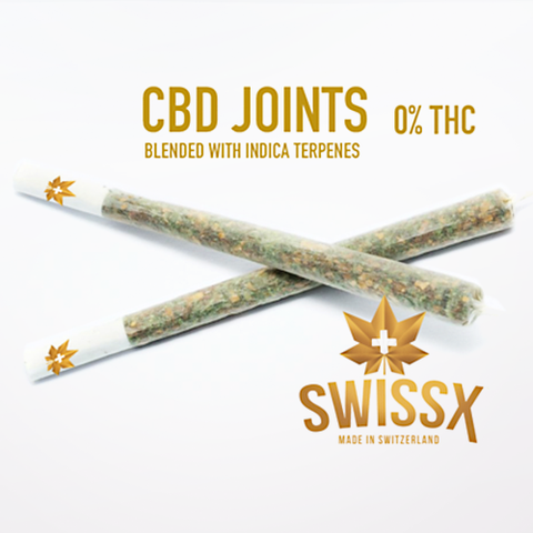 Swissx CBD Joint with Indica Terpenes (0% THC, 100% CBD)
