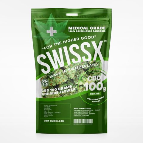 Swissx CBD Cannabis Flower - 100 grams