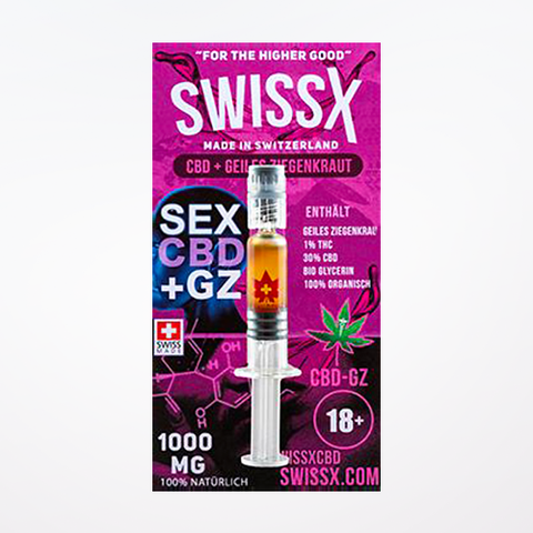 Swissx CBD Oil for Libido, with Horny Goat Weed (1% THC, 30% CBD) - 1 gram Syringe